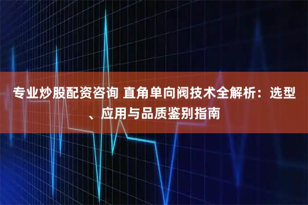 专业炒股配资咨询 直角单向阀技术全解析：选型、应用与品质鉴别指南